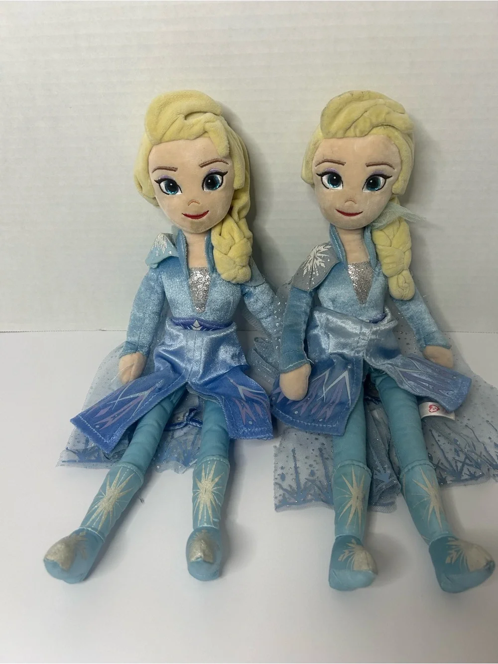 Elsa Plush Frozen Doll TY Disney Collection Princess Sparkle Blue Dress 16